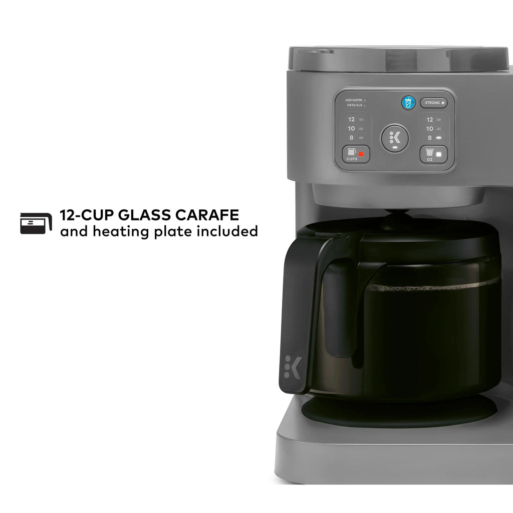 Keurig K-Duo Essentials Hot & Iced K-Cup Pod Coffee Maker & Carafe, 72 oz, Moonlight Grey