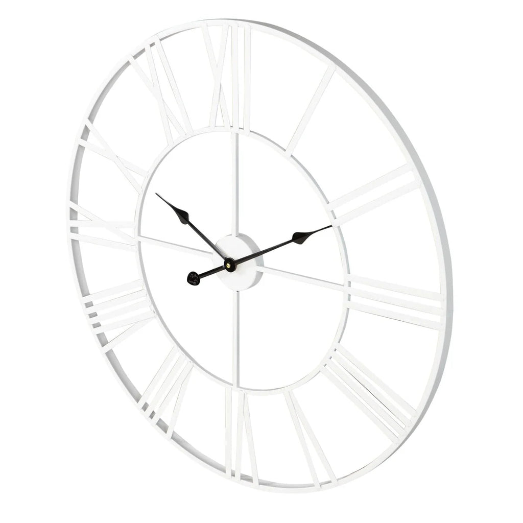Round Metal Open-Frame Wall Clock