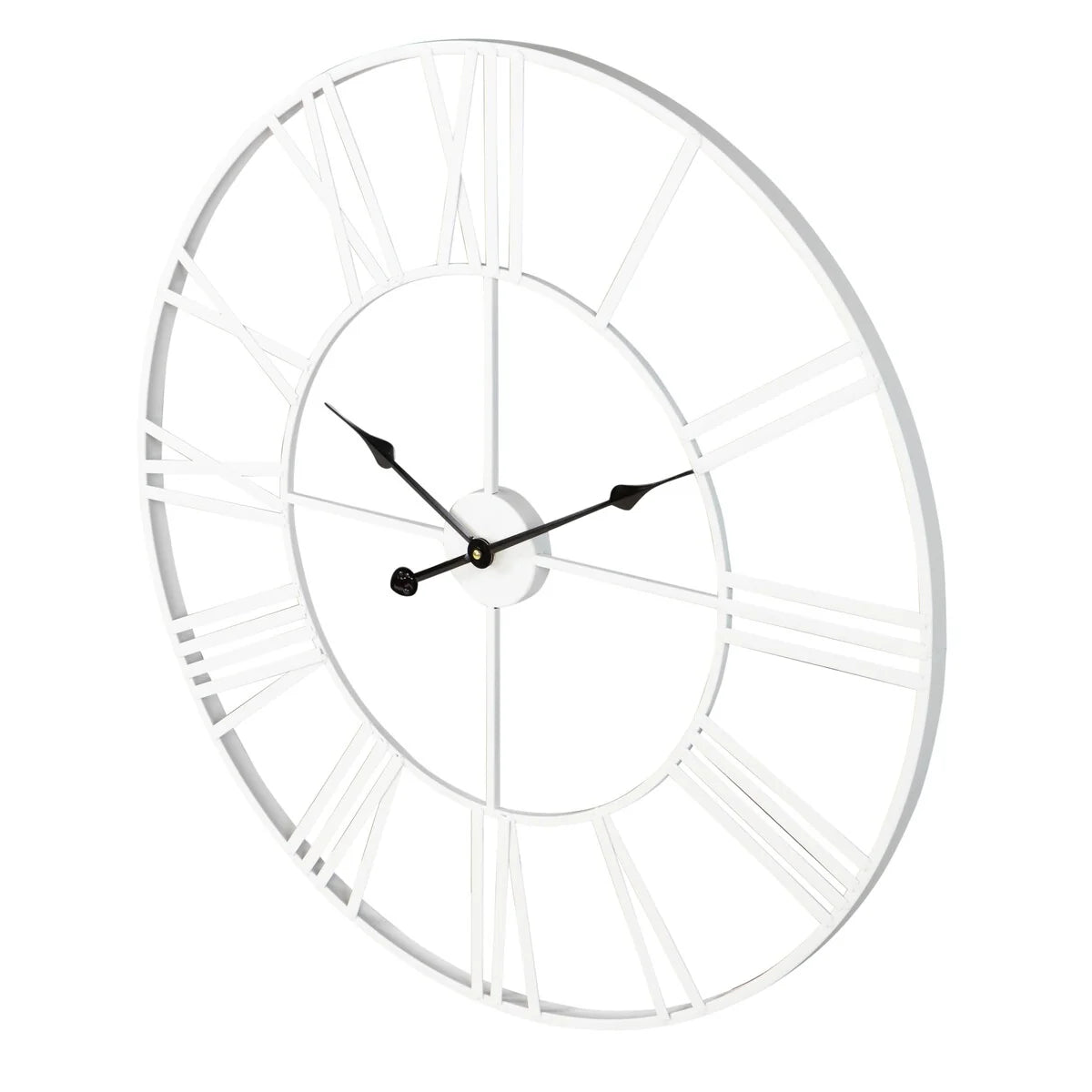Round Metal Open-Frame Wall Clock