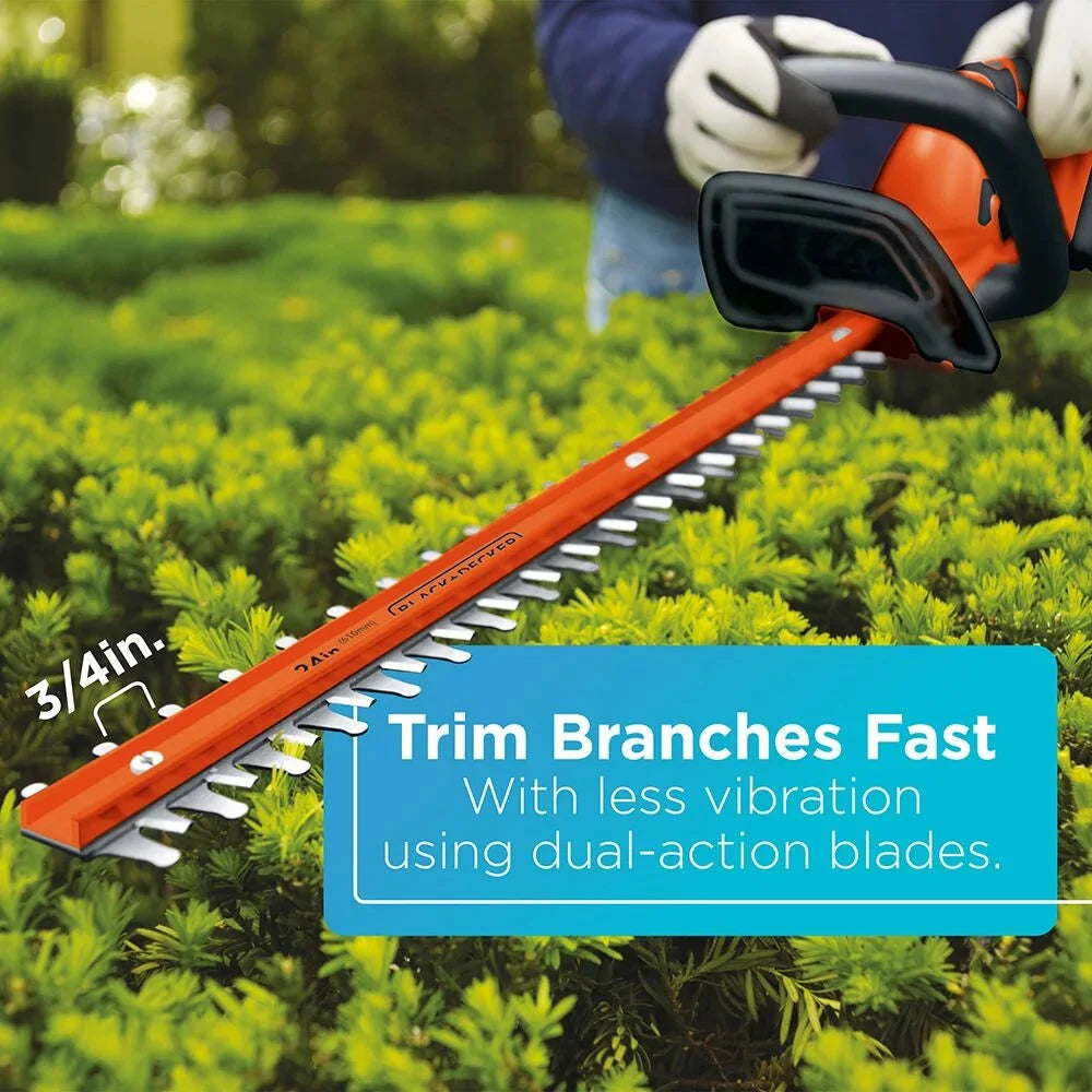 BLACK+DECKER 40V MAX Cordless Hedge Trimmer, 24-Inch - LHT2436