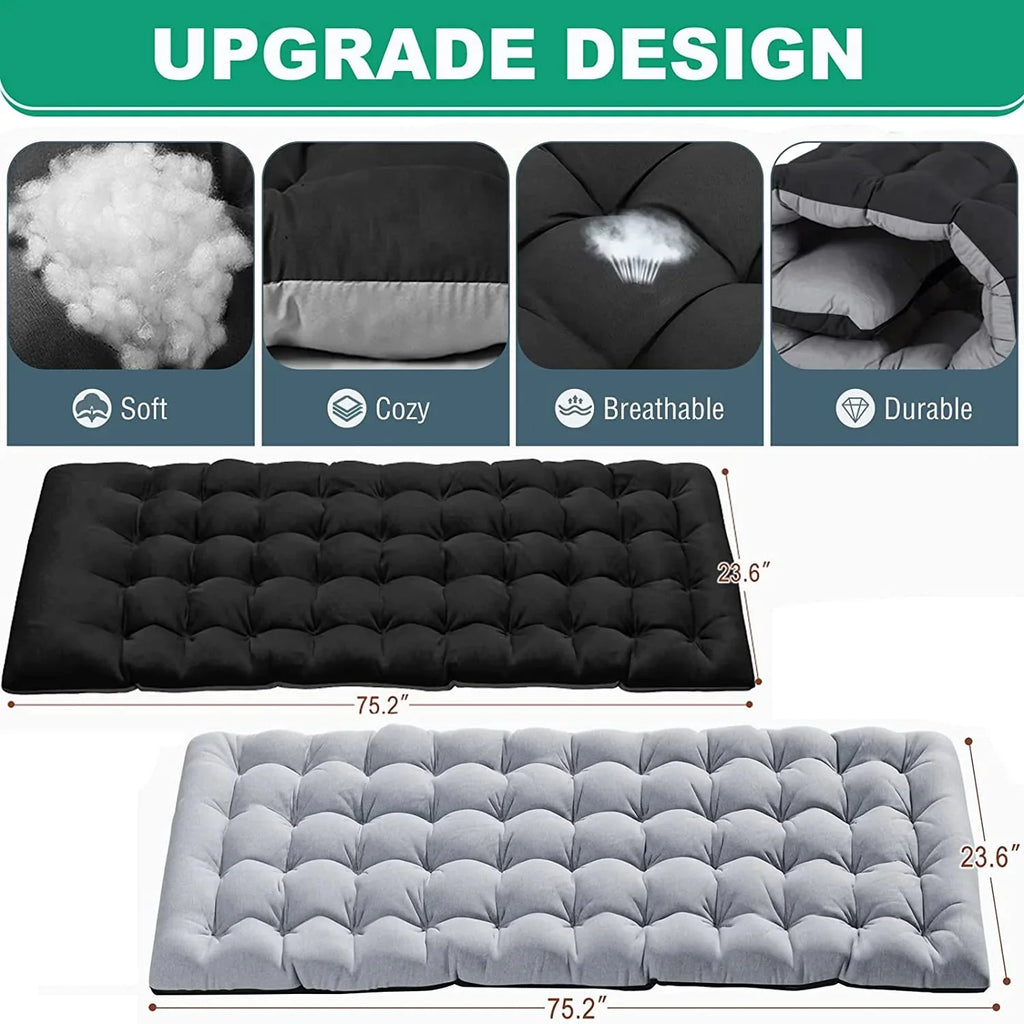 Slsy 5-Position Adjustable Folding Lounge Chair And Cot - 75.2" x 25.6" x 11.8"
