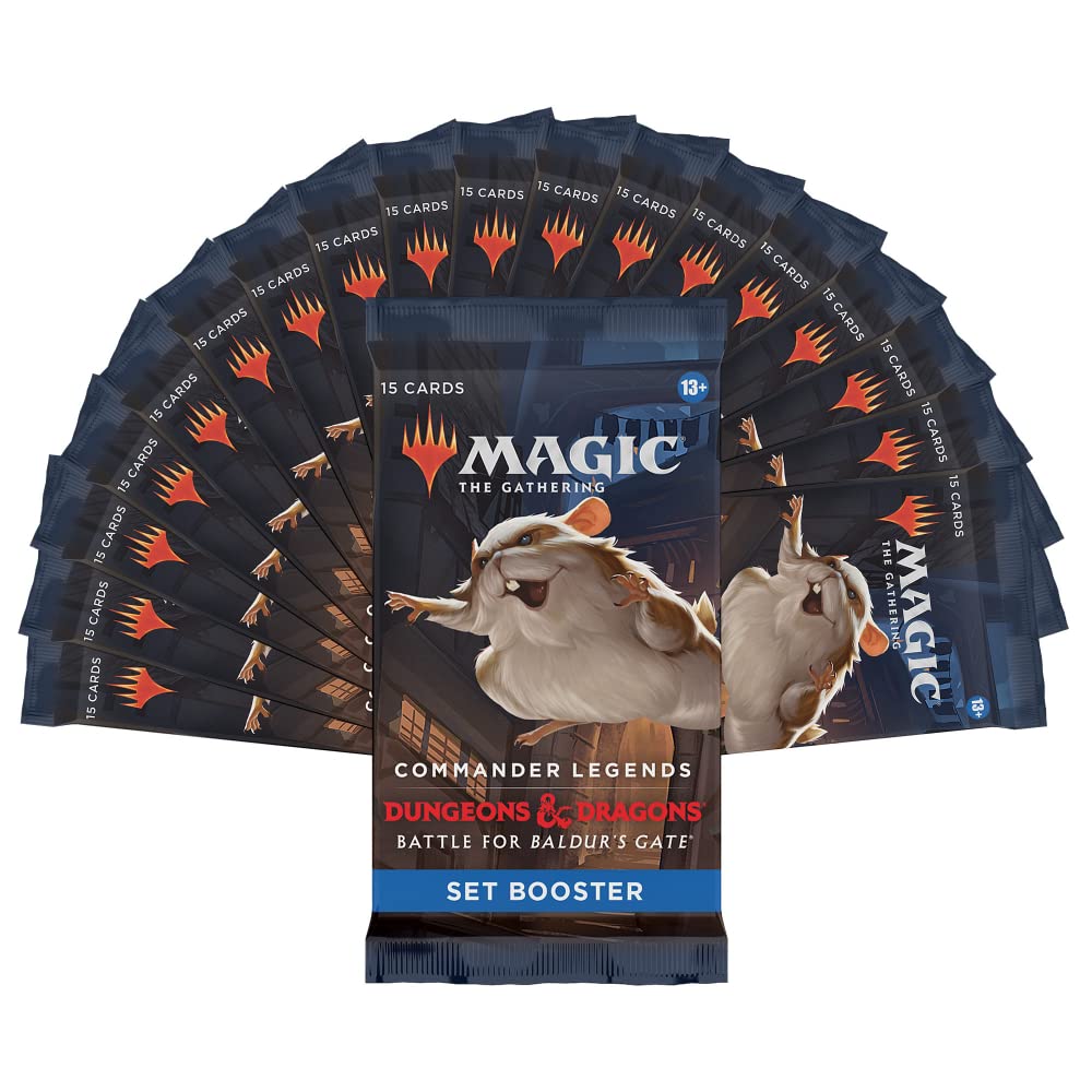 Magic: The Gathering Commander Legends: Battle For Baldur's Gate Set Booster Box, 18 Packs - D10050000
