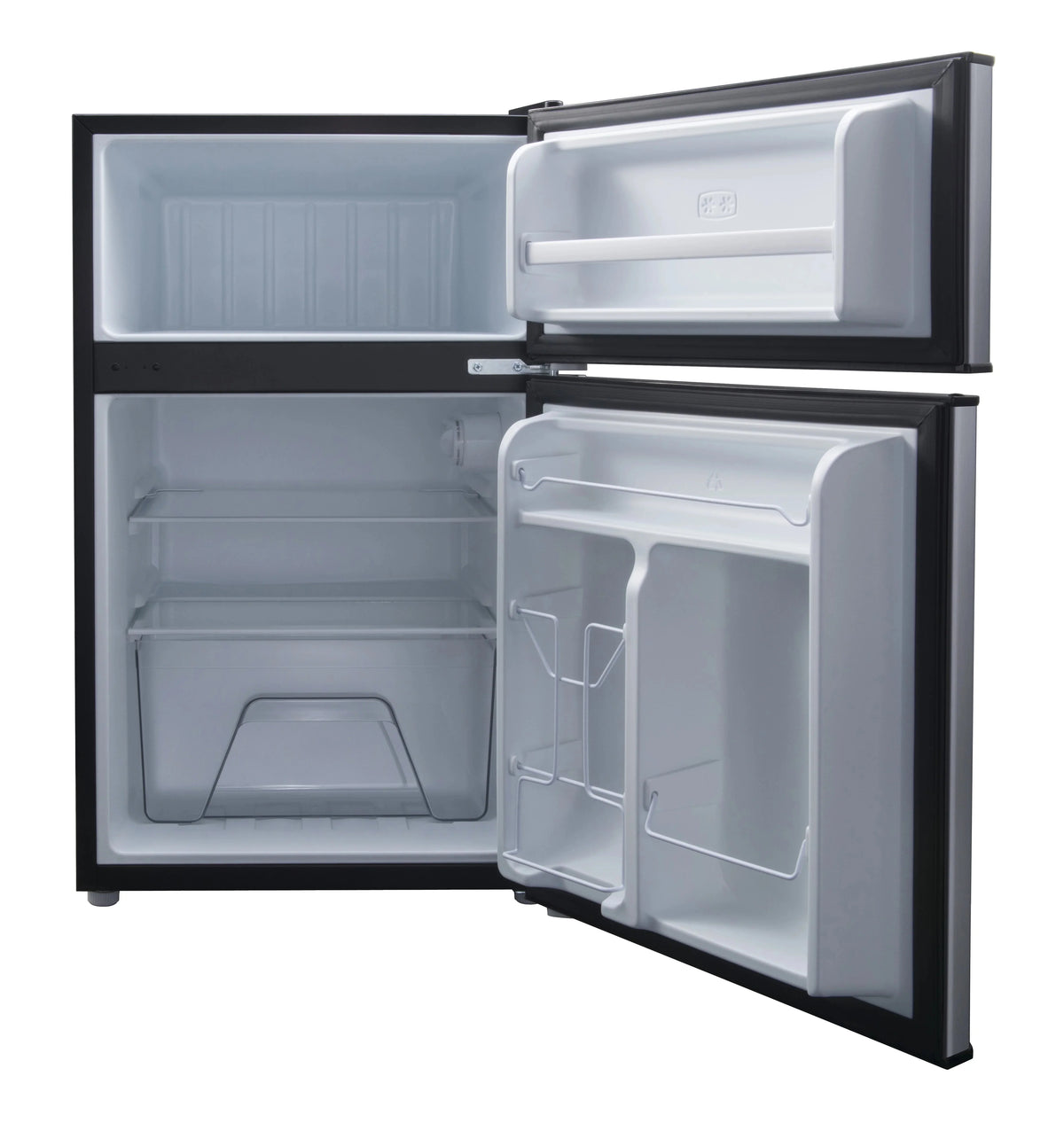 Galanz Two Door Mini Fridge, 3.1 Cu Ft, Black