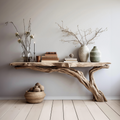Rustic Wood Console Table Entry Table for Hallway and Living Room