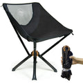 CLIQ Portable Folding Camping Chair, 300 Lbs, Black - CC01