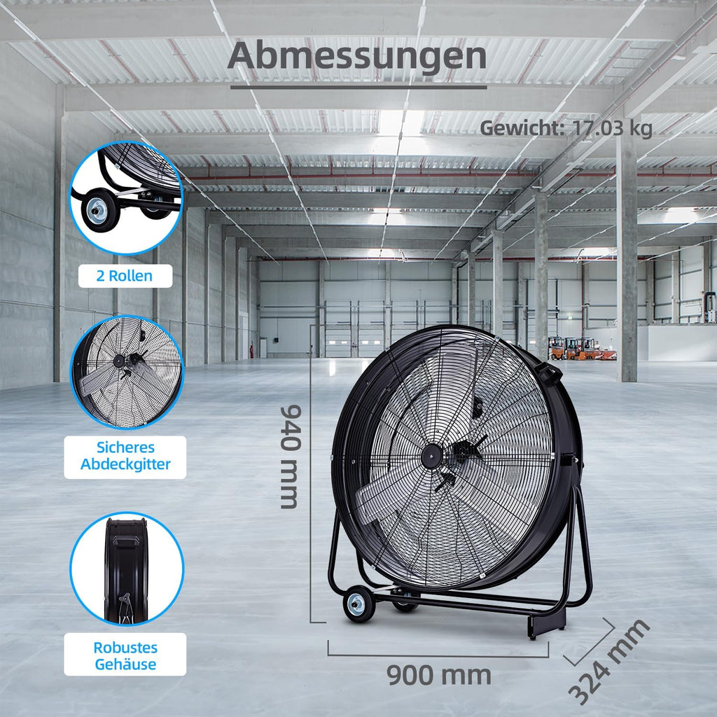 Be Cool Industrial Drum Fan 75cm 300 Watt - BCIWM75CM