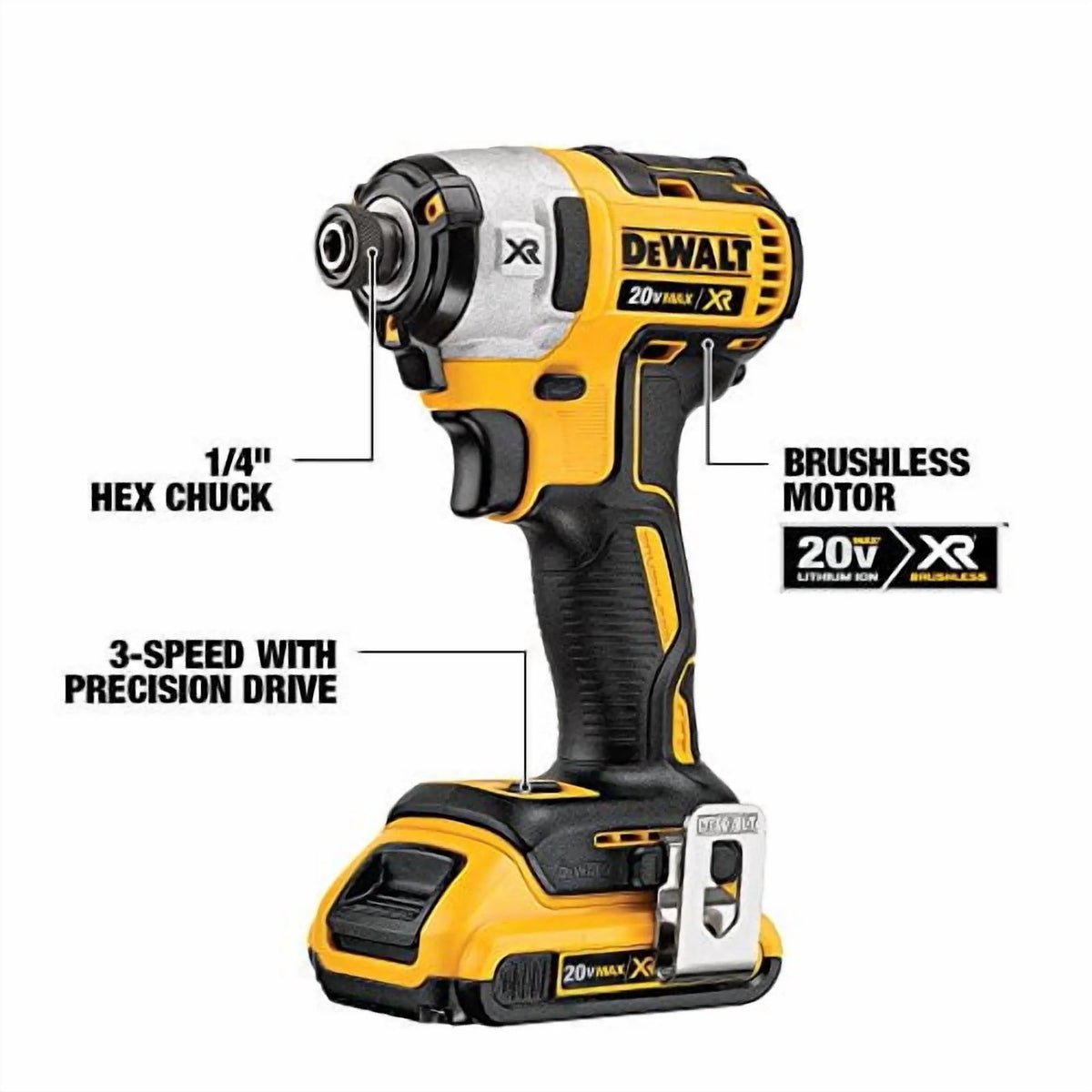 DEWALT 20V MAX XR 1/4 in Impact Driver Kit - DCF887P1