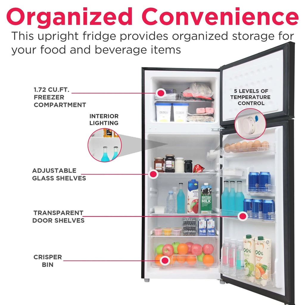 Frigidaire 7.5 Cu. Ft. Top Mount Refrigerator - Black