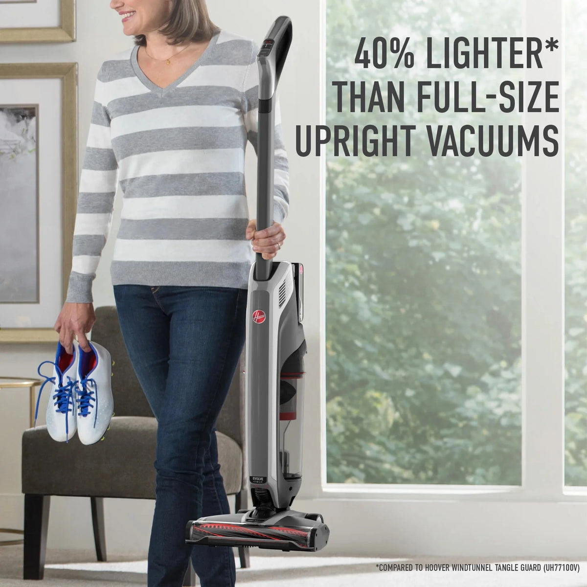 Hoover ONEPWR Evolve Pet Elite Cordless Upright And Hand Vacuum Bundle, Gray - BH53810V
