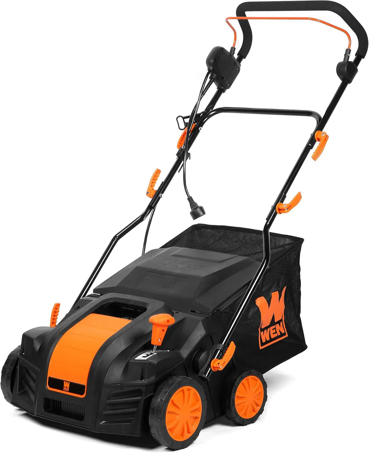 WEN 16-Inch 15-Amp 2-in-1 Electric Dethatcher And Scarifier With Collection Bag - DT1516