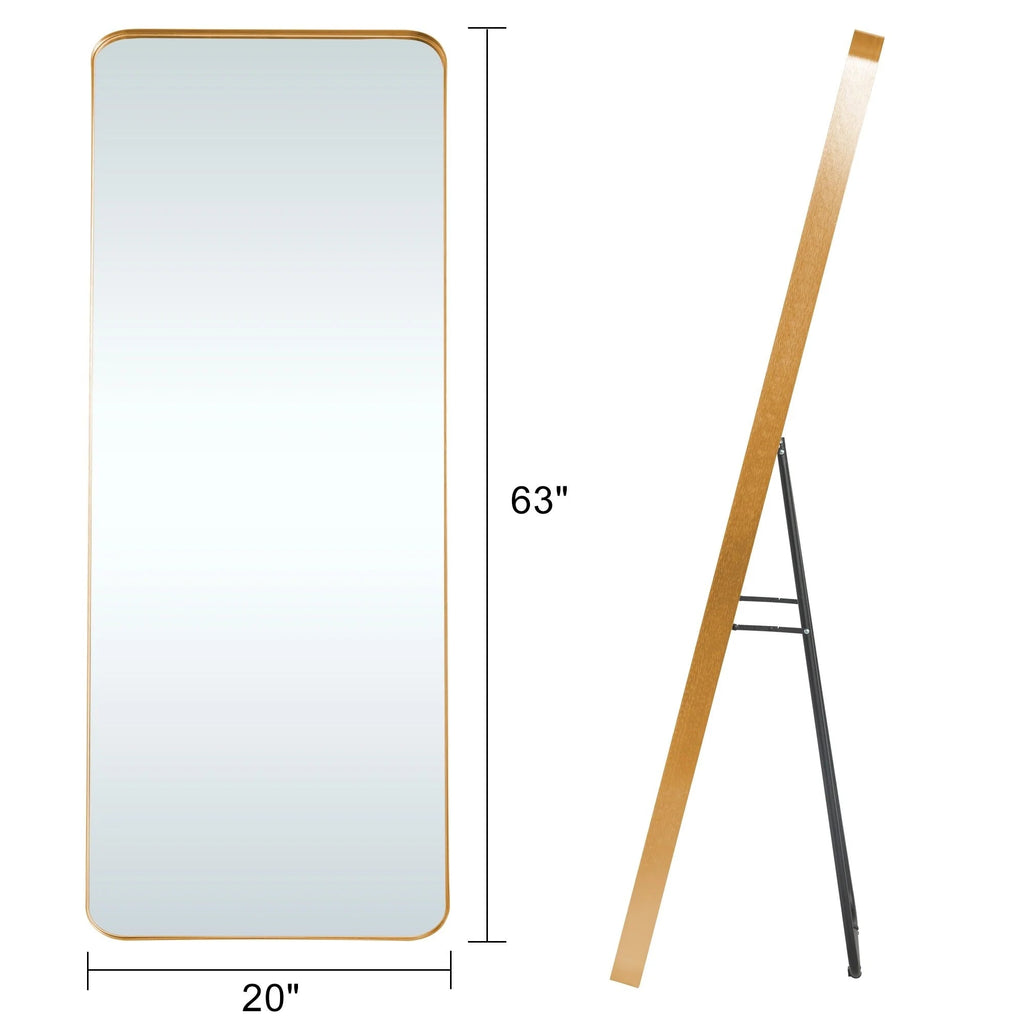 Full Length Wall Mounted Dressing Mirror, 65 in H x 22 in W