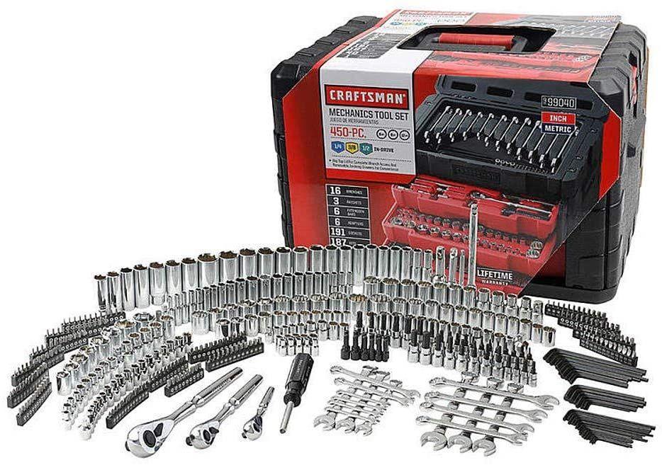 Craftsman 450-Piece Mechanics Tool Set With Ratchet, Sockets And Wrenches