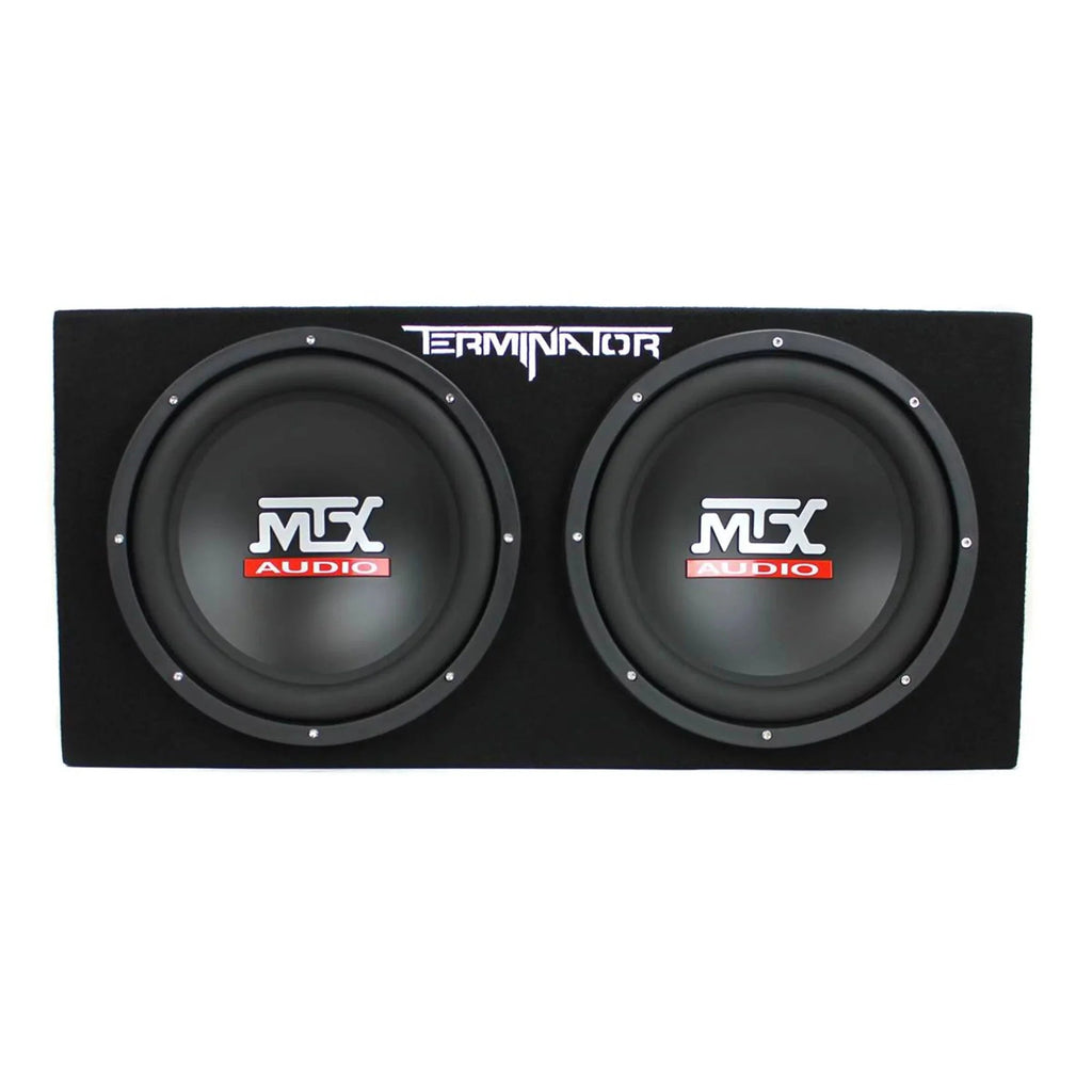 MTX 12in 1200 Watt Dual Car Subwoofer Package With Amplifier And Installation Kit - TNP212D2