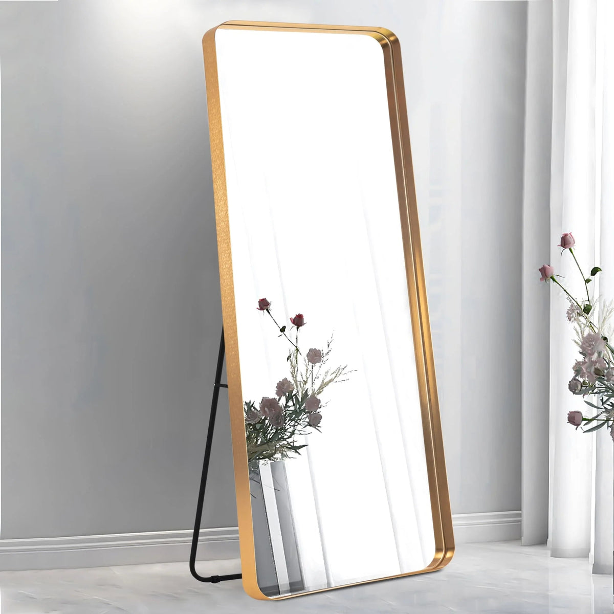 Full Length Wall Mounted Dressing Mirror, 65 in H x 22 in W