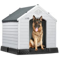 LEMBERI Weatherproof Plastic Dog House - Indoor/Outdoor Use