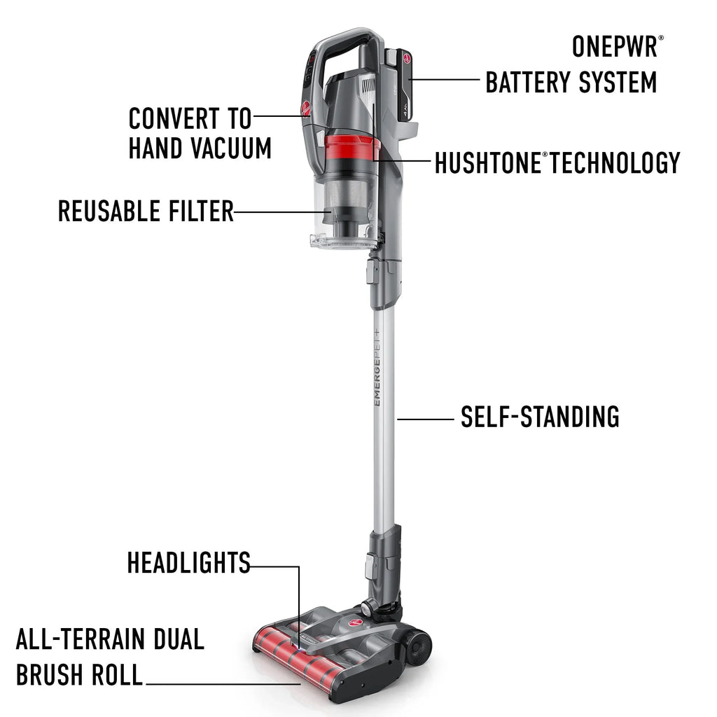 Hoover ONEPWR Emerge Pet Cordless Stick Vacuum, 4Ah Battery, Up To 45 Min. Run Time - BH53612V