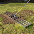 Levelawn Lawn Leveling Rake, 30 x 10 in Ground Plate, 78 in Handle, Stainless Steel