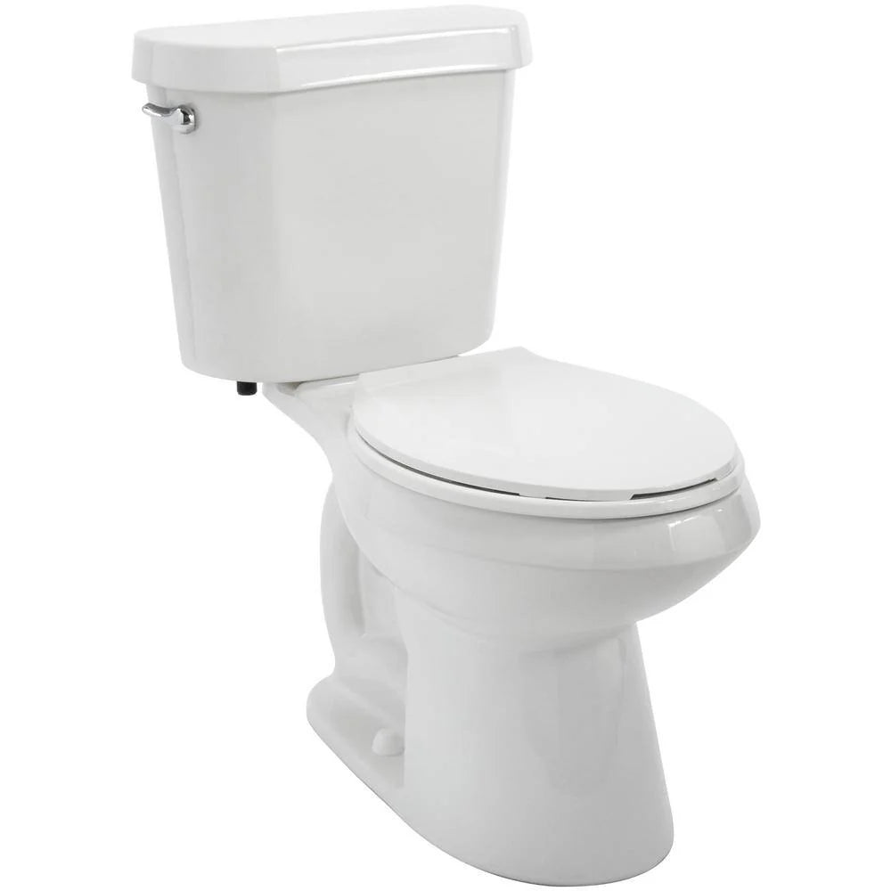 Glacier Bay 2-Piece 1.28 GPF High Efficiency Single Flush Elongated Toilet - White