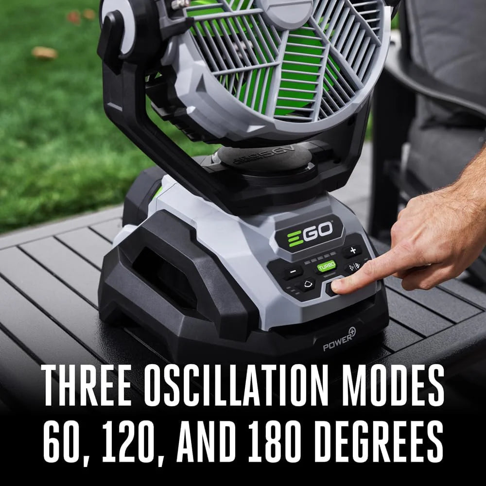 POWER+ 18 in Portable Outdoor Electric Misting Fan, 5 Speeds