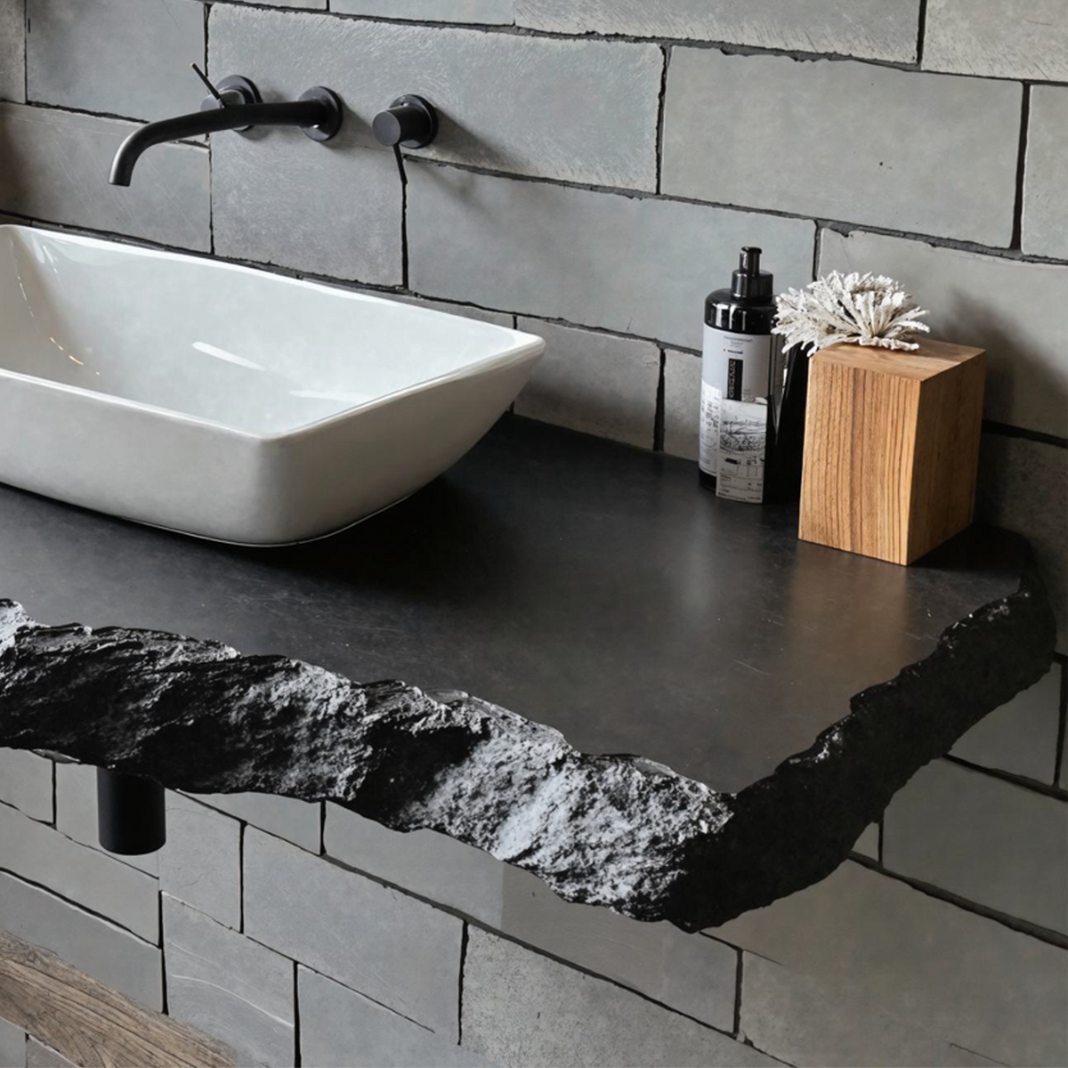 Live Edge Vanity Shelf, Natural Wood Bathroom Countertop Slab