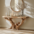 Farmhouse Console Table, Solid Wood Entryway Table for Holiday Decor