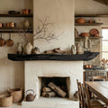 Live Edge Floating Shelf, Boho Wooden Kitchen Wall Shelf