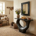 Narrow Console Table, Handmade Solid Wood Statement Piece for Entryway
