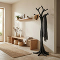 Tree Branch Coat Rack Freestanding, Rustic Solid Wood Hat Stand
