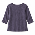 Lavender 3/4 Sleeve Linen Blouse