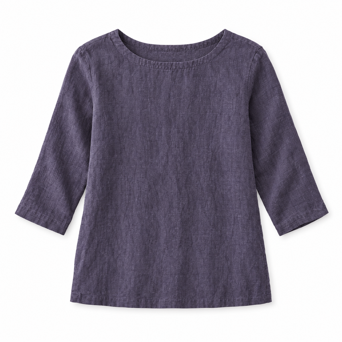Lavender 3/4 Sleeve Linen Blouse
