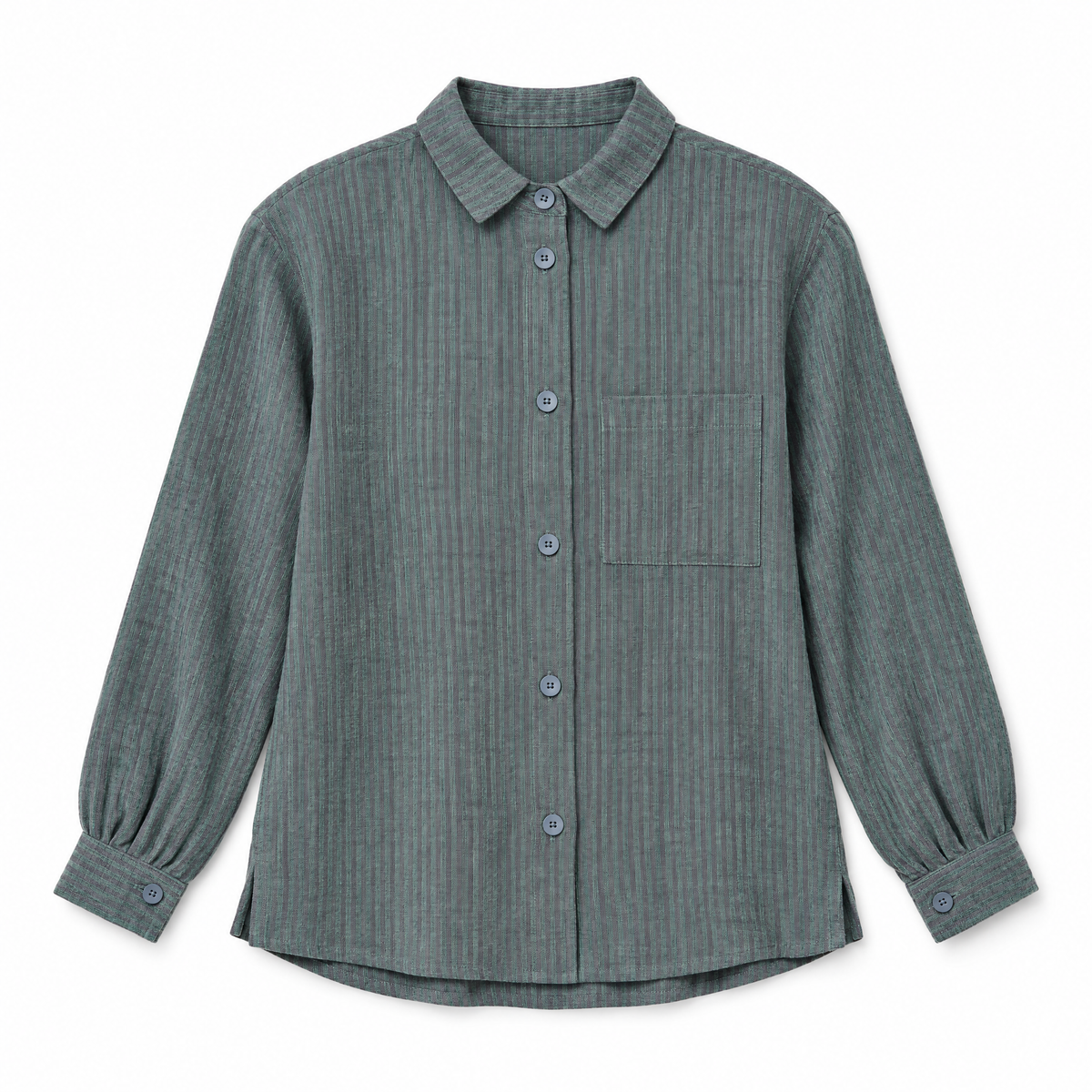 Sage Long Sleeve Linen Button Shirt