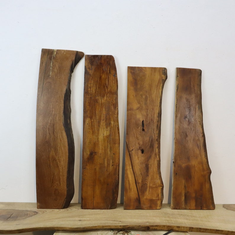 Small Walnut Floating Shelf, Dark Wood Wall Shelf for Books and Decor