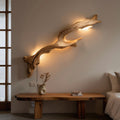 Driftwood Wall Sconce, Rustic Wood Light for Living Room & Hallway