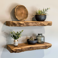 Live Edge Floating Shelf, Rustic Wood Wall Shelf Sold Individually
