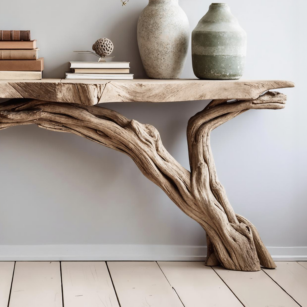 Rustic Wood Console Table Entry Table for Hallway and Living Room