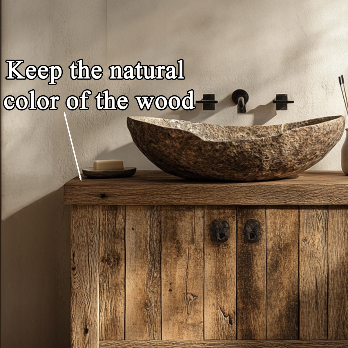 Rustic Bathroom Vanity Cabinet Reclaimed Wood Live Edge Farmhouse