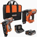RIDGID 18V Brushless Cordless Nailer Combo Kit With 18-Gauge Brad And 16-Gauge Finish Nailers