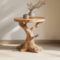 Solid Wood Side Table, Handcrafted End Table for Bedside or Sofa