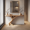 Narrow Console Table, Slim Solid Wood Entryway and Hallway Table
